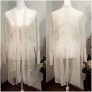 Victoria's Secret Lace Open Front Kimono Cardigan Robe M/L